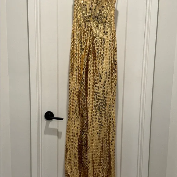 Simon Miller Gold Sequin Sculpt Dress - Picture 4 of 7